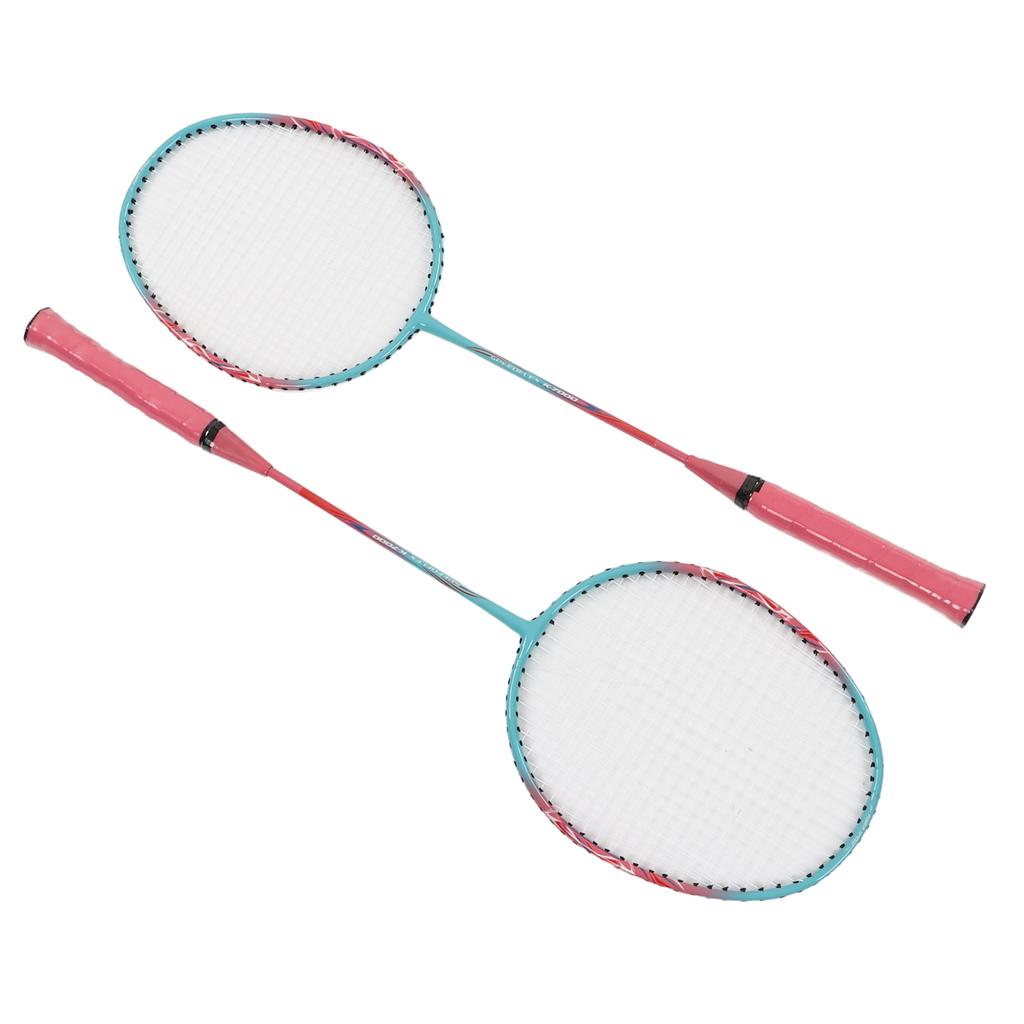 Badminton Racket Lightweight Portable Iron Alloy Frame Double Badminton Racquets for Beginner
