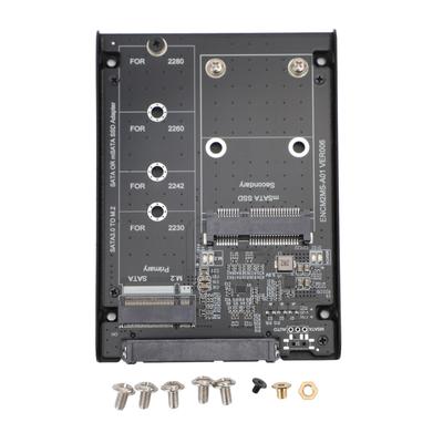 M.2 NGFF MSATA SSD Enclosure 6Gbps M.2 NGFF KEY B MSATA SSD Hard Drive To Serial ATA3.0 Converter Adapter for Win 7 8