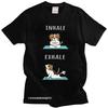 Funny Jack Russell Terrier Unisex Cotton Leisure Japan Dog TShirt Fashion Camisas Unisex Yoga Inhale Exhale Harajuku Shirt Gift