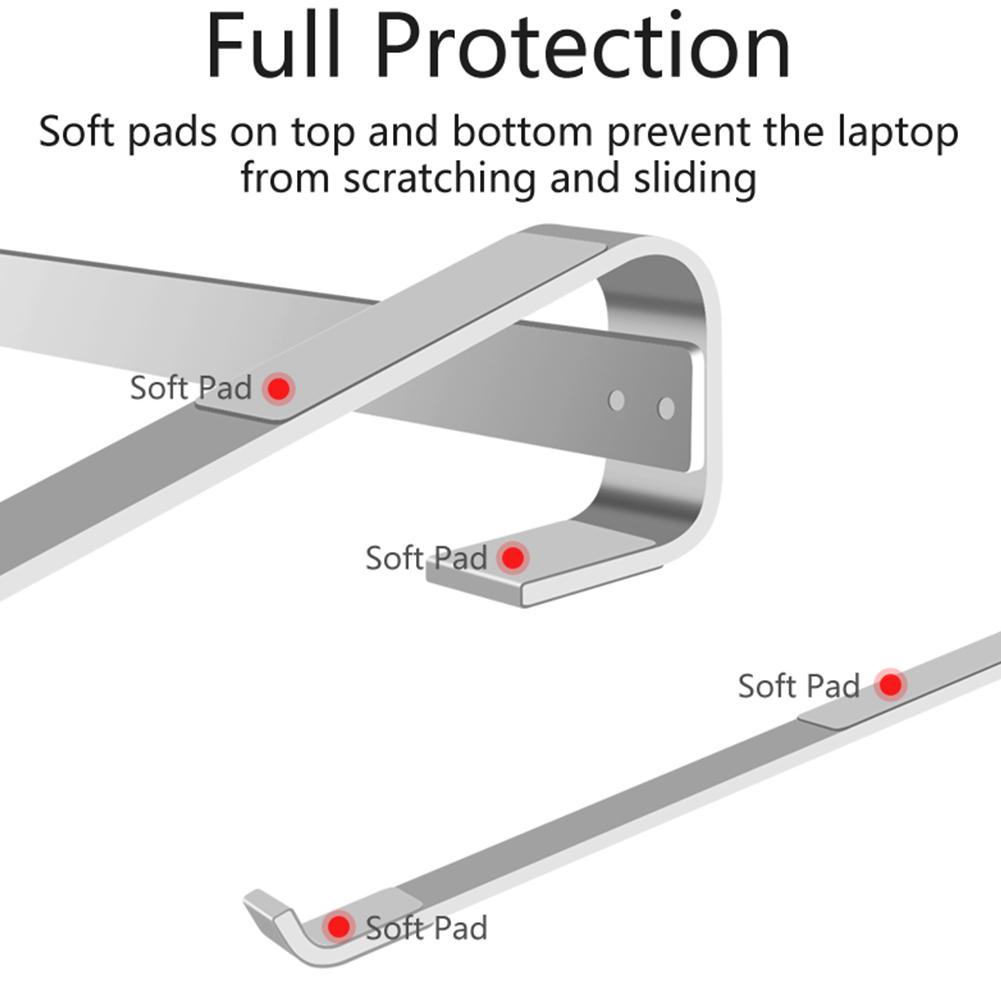 Adjustable Aluminum Alloy Laptop Riser Cooling Stand Portable Universal Notebook Support Holder Bracket for MacBook/Dell/HP