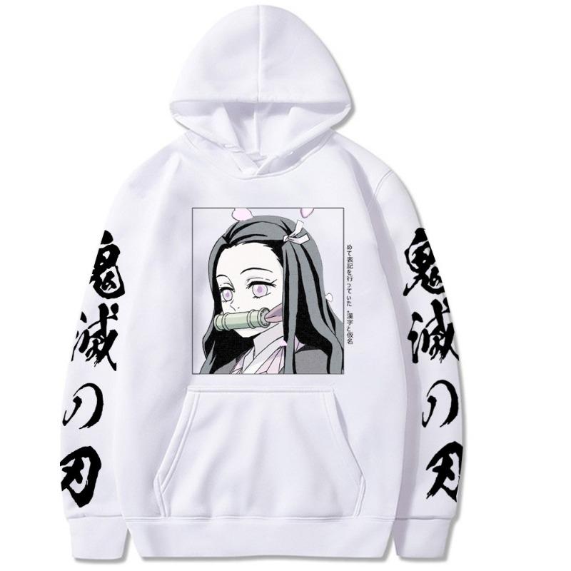 Kamado Nezuko Japanese Animation Hoodies Men Long Sleeve Sweatshirts Women Casual Harajuku Streetwear Pullovers Sudaderas