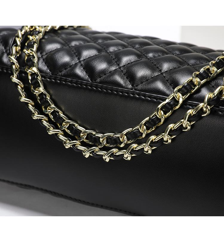 2022 Women's Genuine Leather Large Capacity Chain Tote Bag