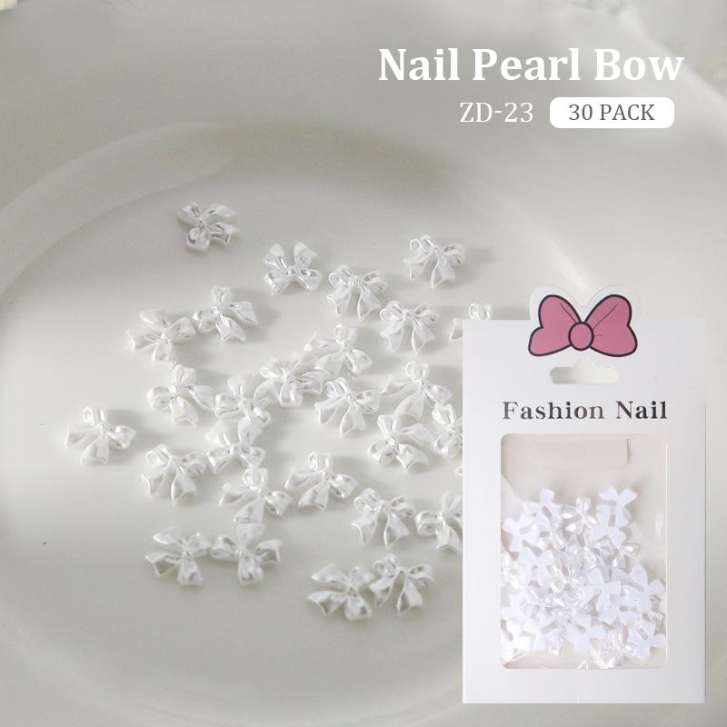 

30 шт. ювелирные изделия для дизайна ногтей, белые перламутровые украшения в виде бабочек, 3D украшения для ногтей, аксессуары, принадлежности для дизайна маникюра своими руками