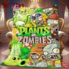 Plants vs. Zombies print 2D Flat Pattern Flannel Blanket High quality All Seasons Warmth and Comfort Perfect for Christmas Gifts.P260914580