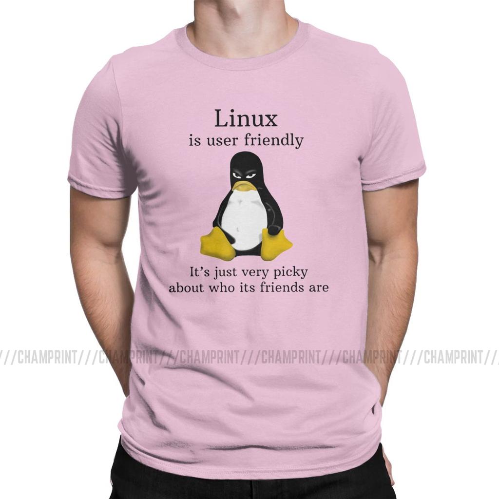 Linux ist benutzerfreundlich T-Shirts Herren Arch Linux Tux Programmierer Computerentwickler Geek Nerd T-Shirt