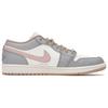 Jordan Air Jordan 1 Low top Vintage Basketball Shoes Men's Gray Pink 553558-169(Teamfour- )