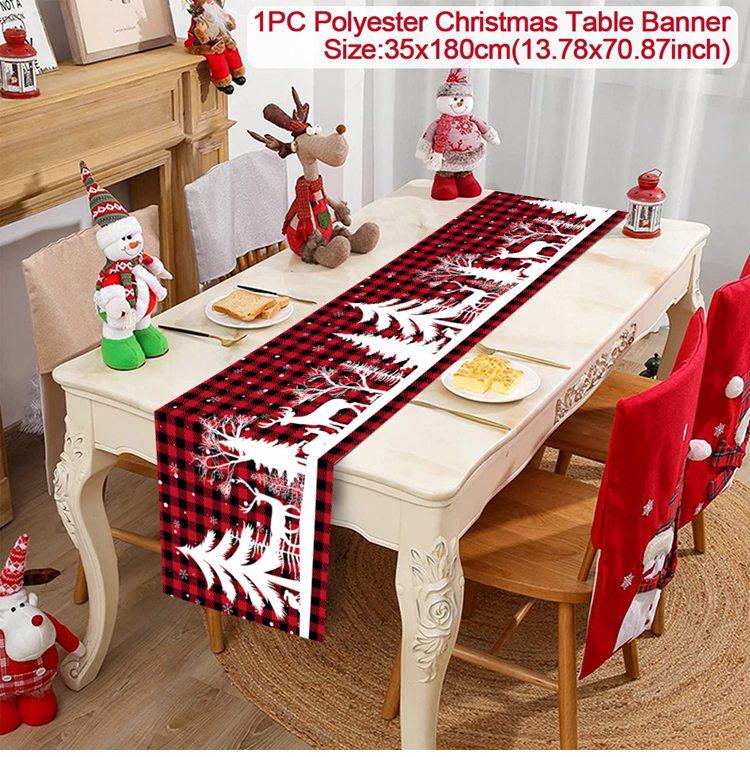 Christmas Table Runner Merry Christmas Decoration for Home Table 2026 Xmas Ornament Navidad Notal Noel Happy New Year Gifts 2026