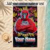 Beach TowelGorilla Tag cartoon Custom Name Text Personalized Soft Towel for Beach Pool Indoor Home Decor Gift