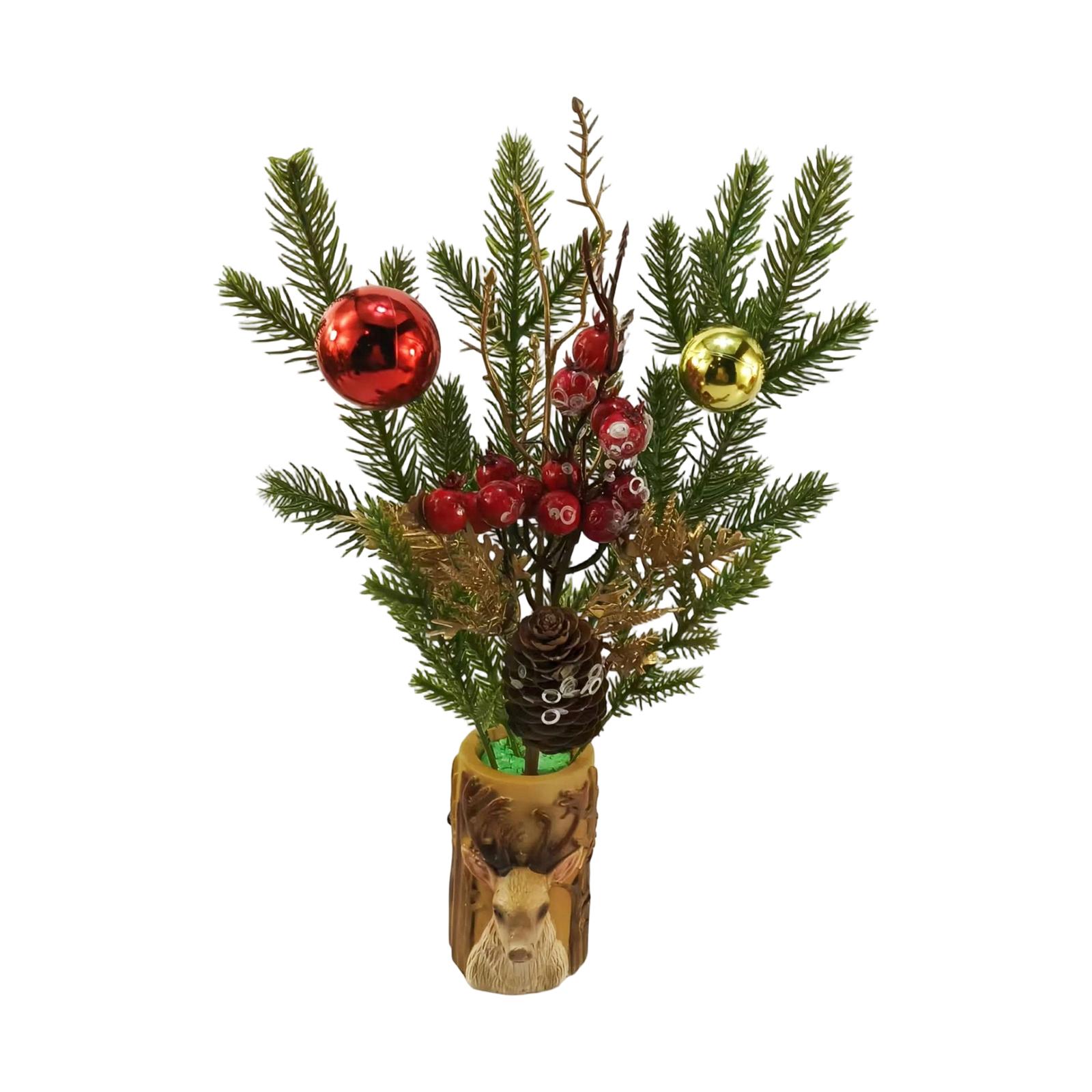 

Christmas Flower Arrangement Decorations Man Elk Atmosphere Layout Christmas Tree Tabletop Decoration Props One Size