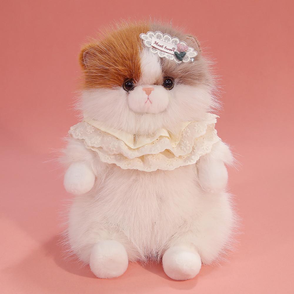 Lifelike Plush Cat Toy With Soft Polyester Fiber Filling For Kids And Collectors