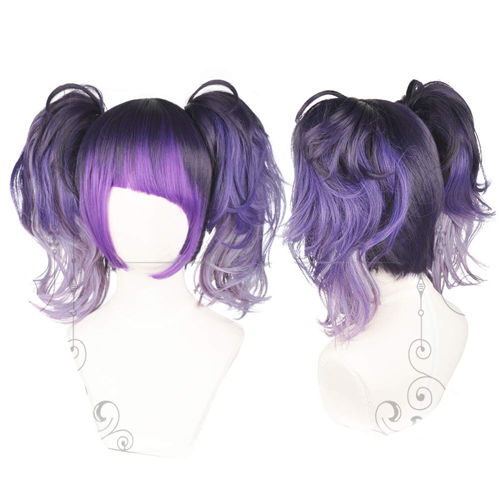 

Косплей Разноцветные Короткие Волосы с Париком для Хэллоуина 2 Бонусных Предмета Термостойкий Парик, Второй Замок, Пучок, +