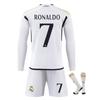 Real Madrid Ronaldo Long Sleeve Kids Soccer Jersey Sports Equipment White Youth