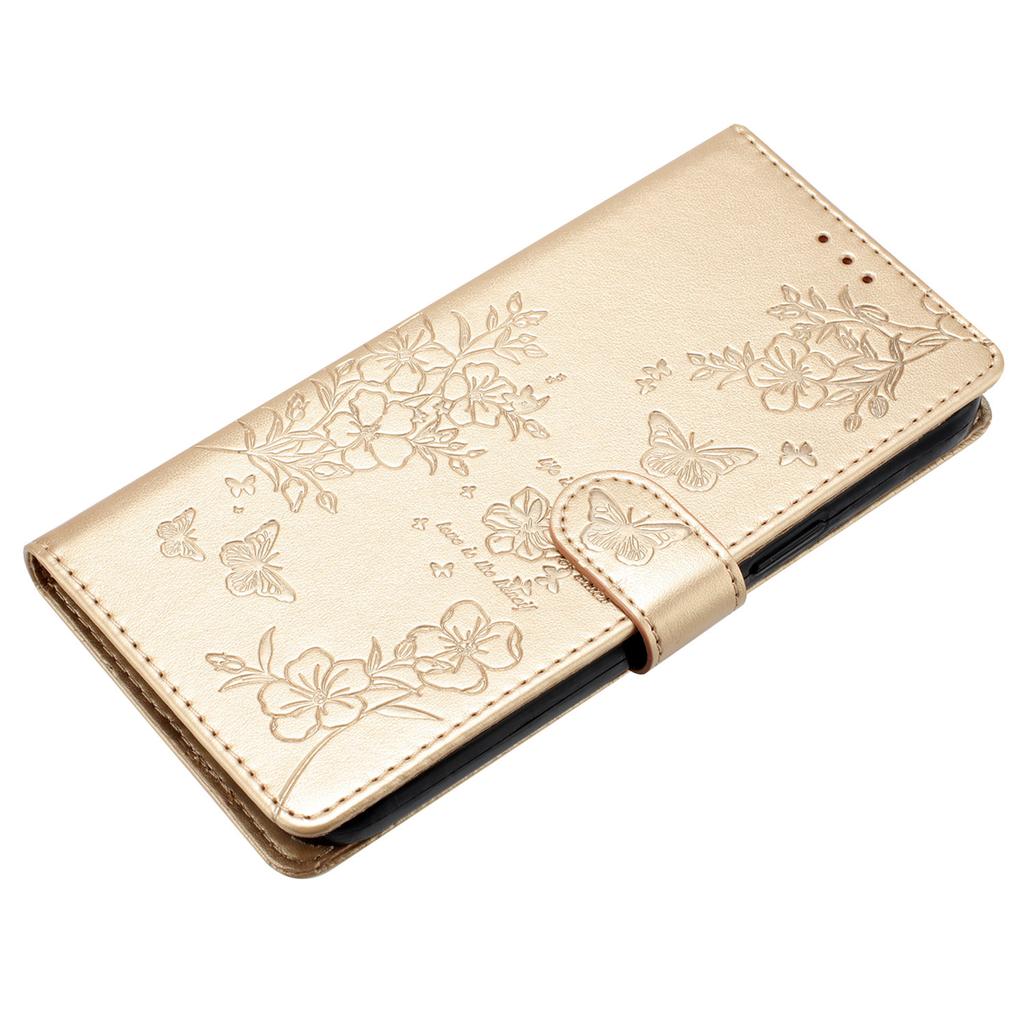 For Xiaomi Redmi 13 5G/13 4G Phone Case Butterfly Floral Imprint Leather Wallet Cover