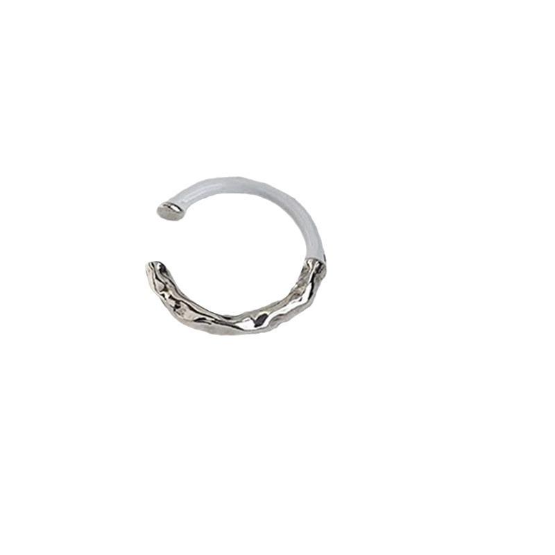 Korean Style Irregular 925 Sterling Silver Women's Versatile Ring, Non-Fading Niche Ins Design