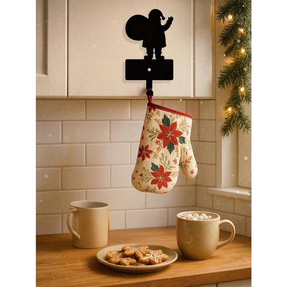Durable Black Iron Mug Hanger For Wall, Christmas Gift Hook, Key Holder, Ornament Display, Holiday Home Decor For Indoor Use