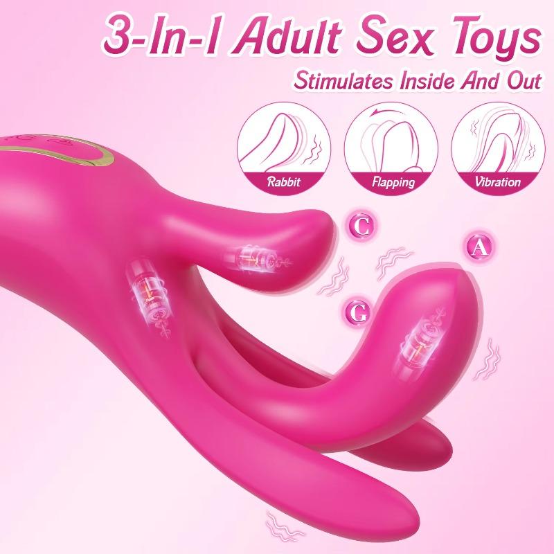 Wiggle Finger Vibrator G-Spot Vagina Vibrator Clitoris Stimulator 3 In 1 Female Masturbation Adult Goods Sex Toy for Women