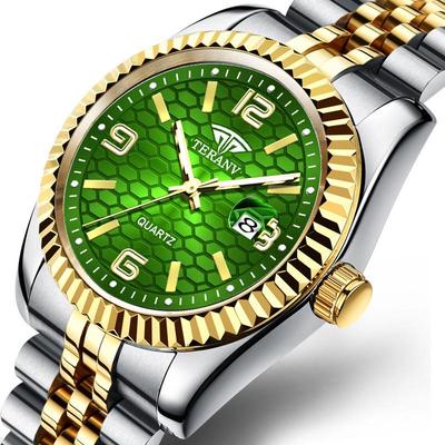 Trendy Luminous Waterproof Couples' Watches with Solid Straps