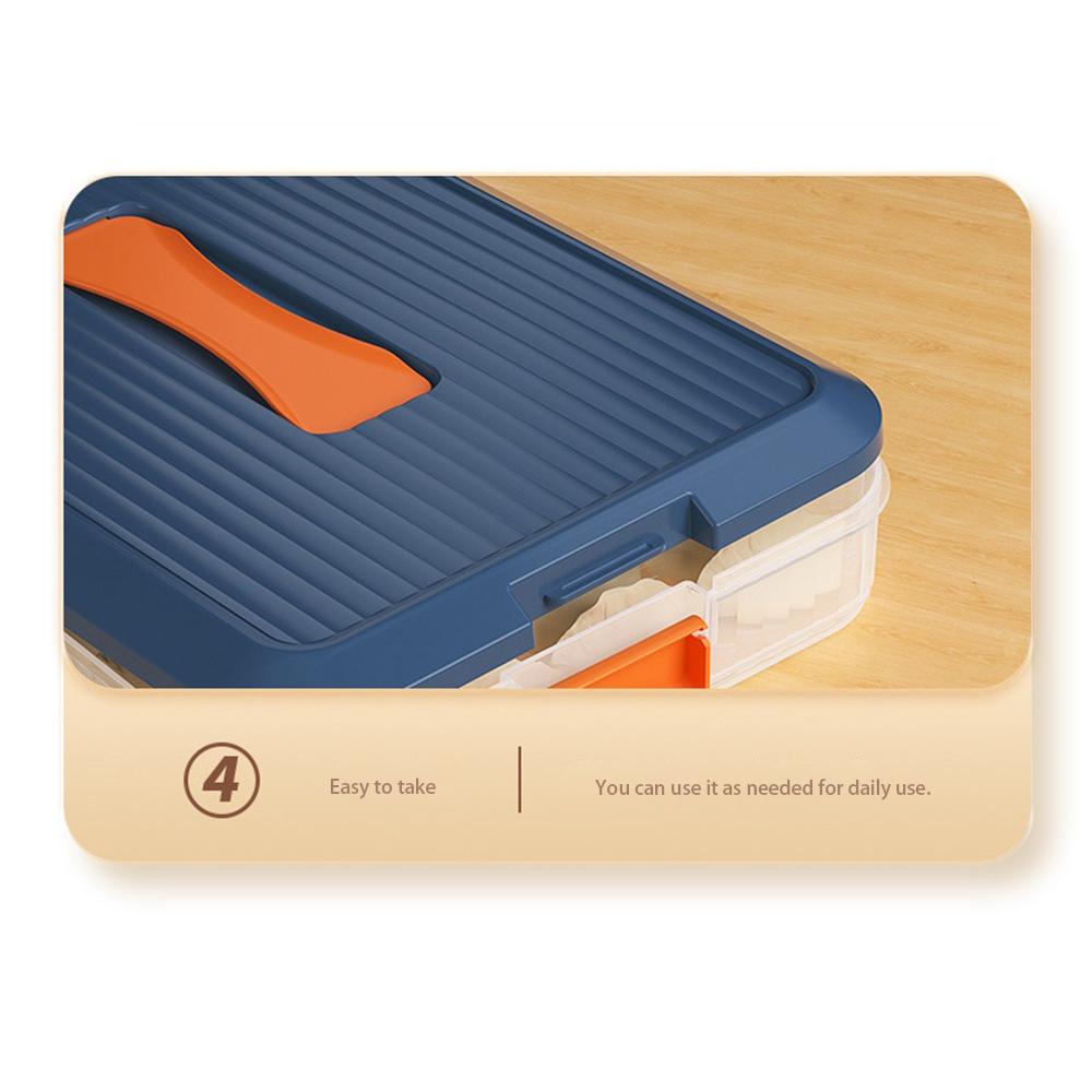 Multi-layer Dumpling Storage Box Plastic Large Capacity Food Storage Container with Lid Quick Freezing Dumpling Box