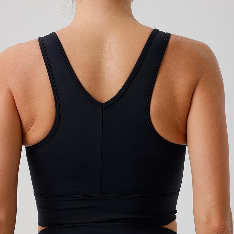 

Экологичный присборенный фитнес-бра с нагрудными вкладышами - Спортивная одежда высокой интенсивности для женщин XL