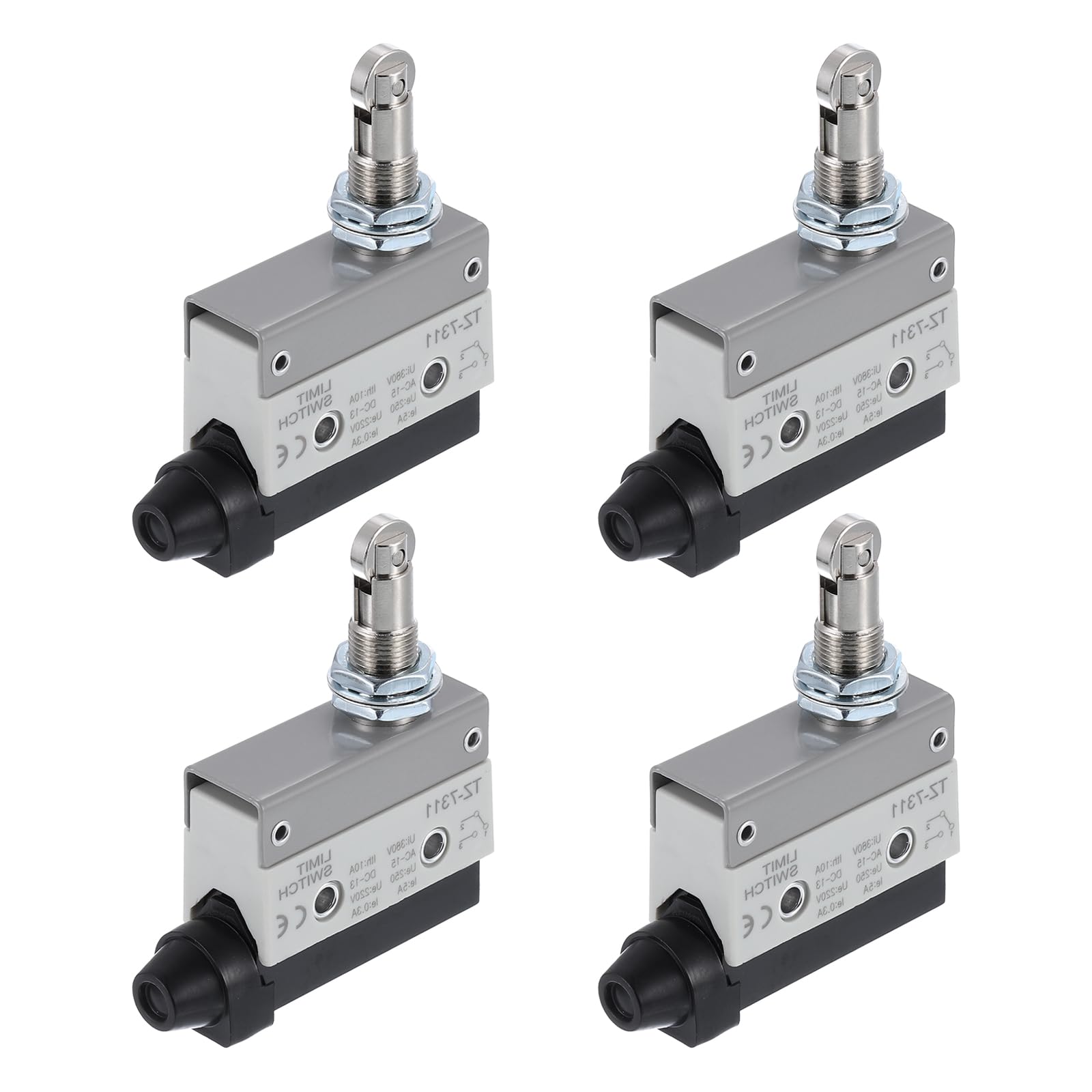 

uxcell Limit Switch Roller Plunger Mount 3D Printer Door Switch Metal Momentary Switch 4pcs TZ-7311 1NC+1NO