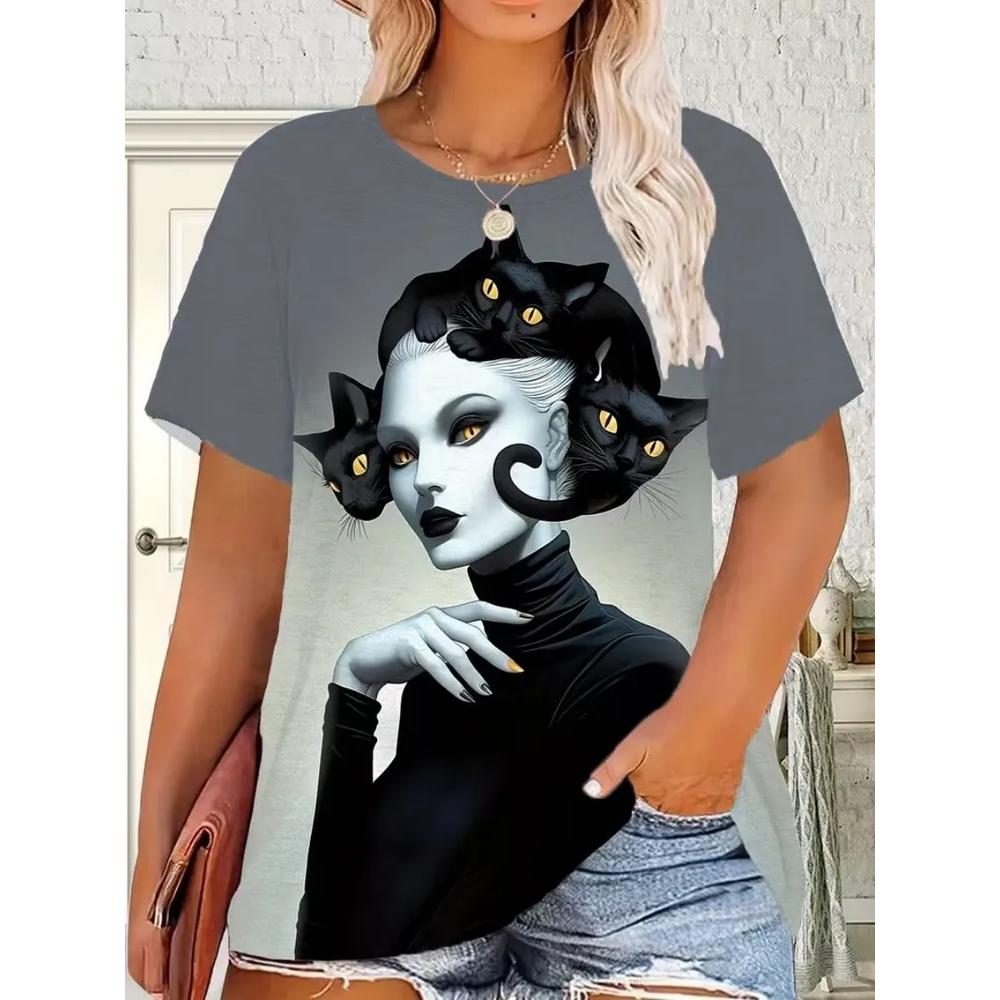 Comfortable Simple Versatile Women s Top Short Sleeve Casual Loose T-Shirts Women’s XS