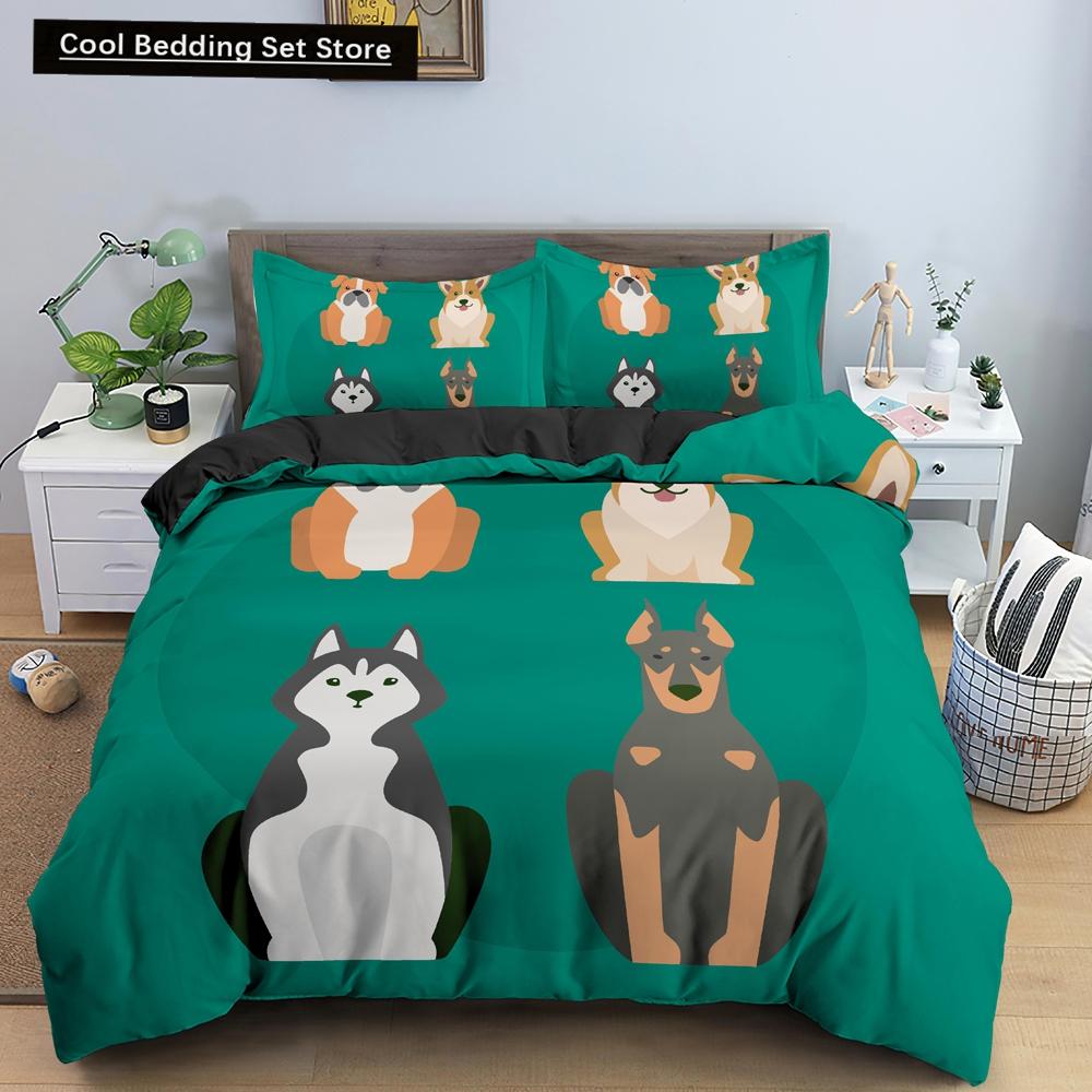 Comforter Cartoon Animals King Queen Lion Giraffe Crocodile Bedding Set For Kids Boys Wildlife 2/3Pcs Polyester