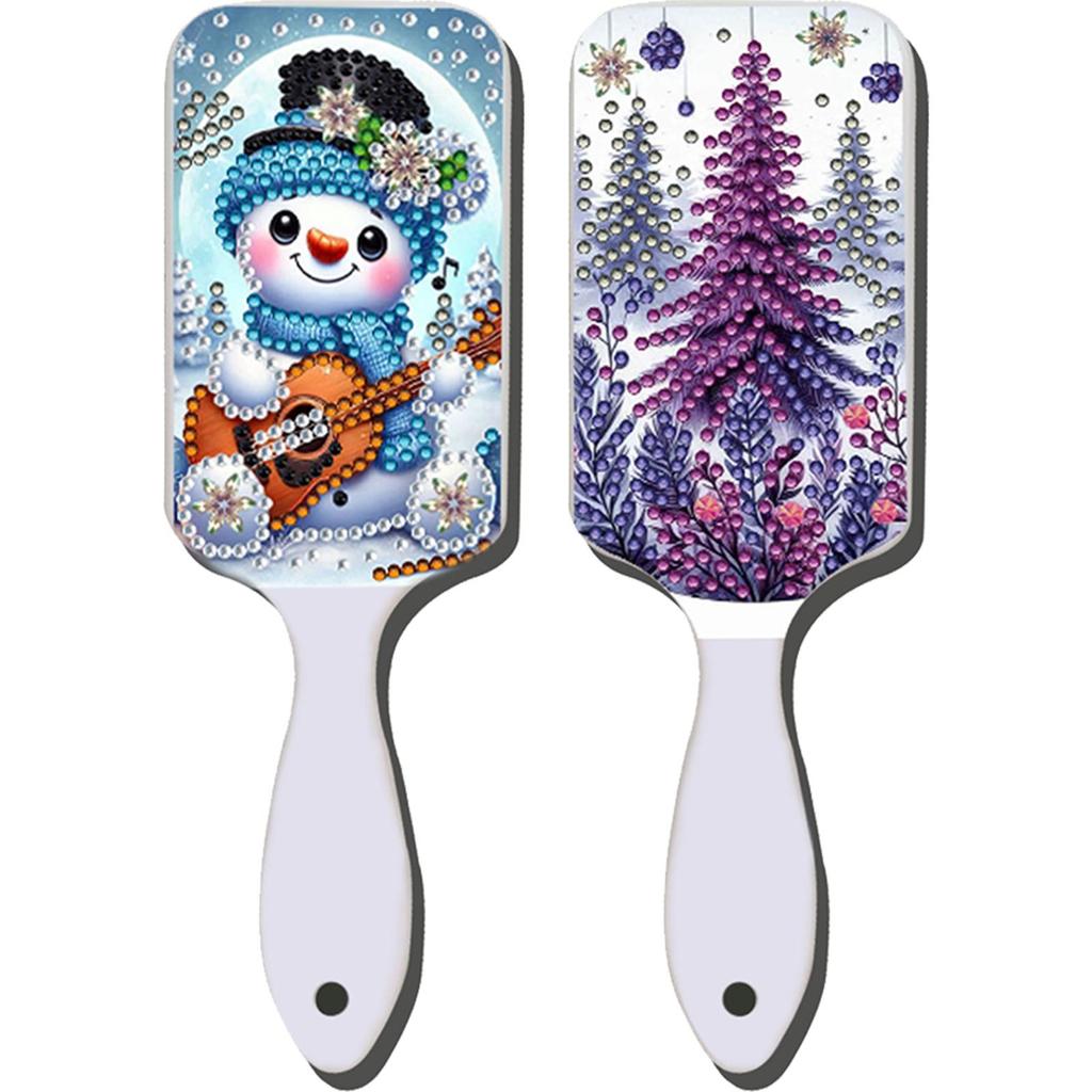 2pcs Diamond Comb Hair Brush DIY Craft Supplies Diamond Painting Hair Brush Crystal Air Cushion for Women