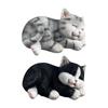 Cat Figurine Art Crafts Decorative Garden Statue for Shelf Outside Landscape