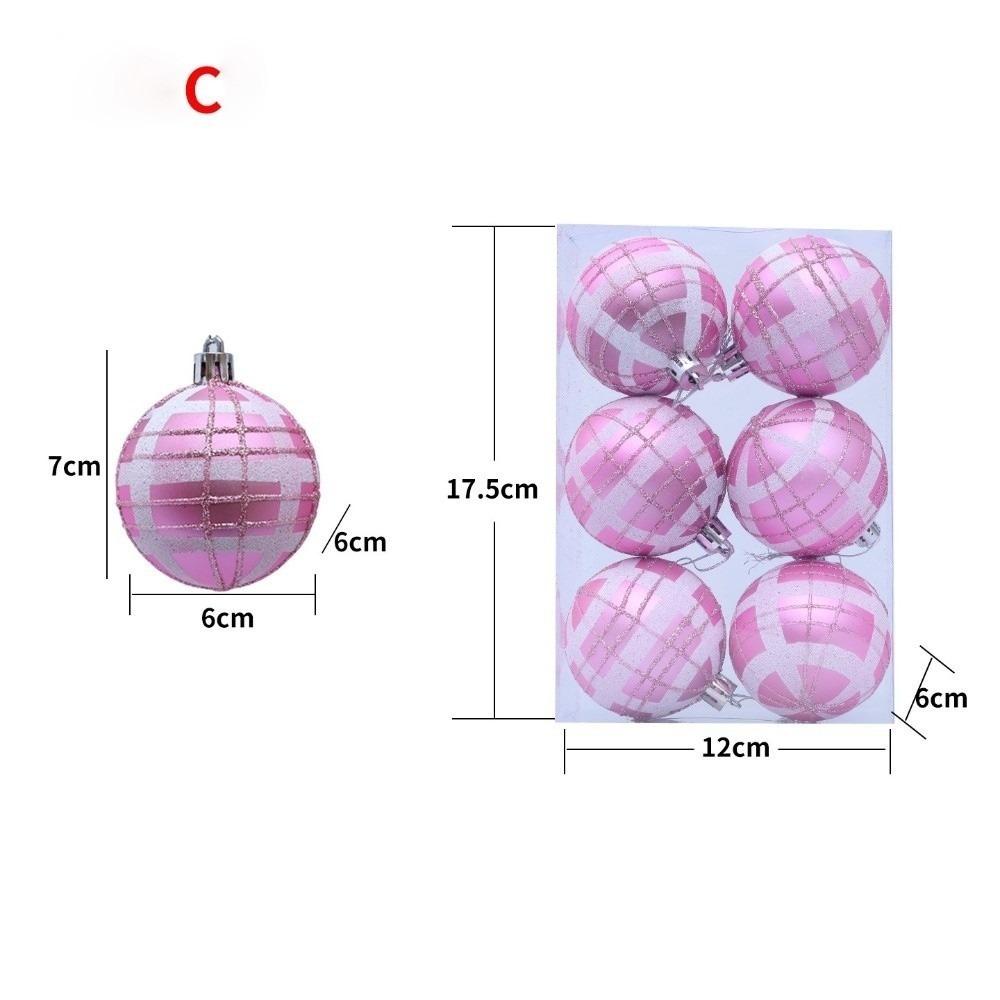 6PCS DIY Christmas Ball Pendant Paintings Xmas Tree Ornament New Xmas Tree Charm  New Year