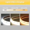 Dimmable COB LED Strip Light 24V 12V 8mm 320 LEDs M Flexible Tape 3000K 4000K 6000K For Bedroom Decoration 1M 5M