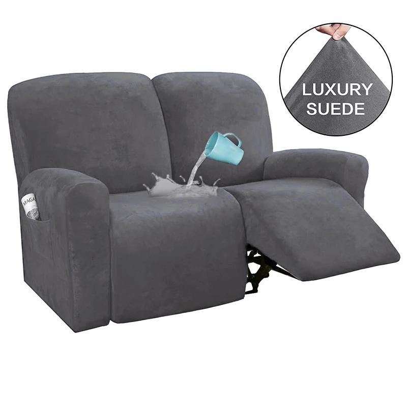 1 2 3 Seater Water Repellent Recliner Sofa Cover Elastic Spandex Relax  Chair Cover for Living Room Armchair Sofa Covers