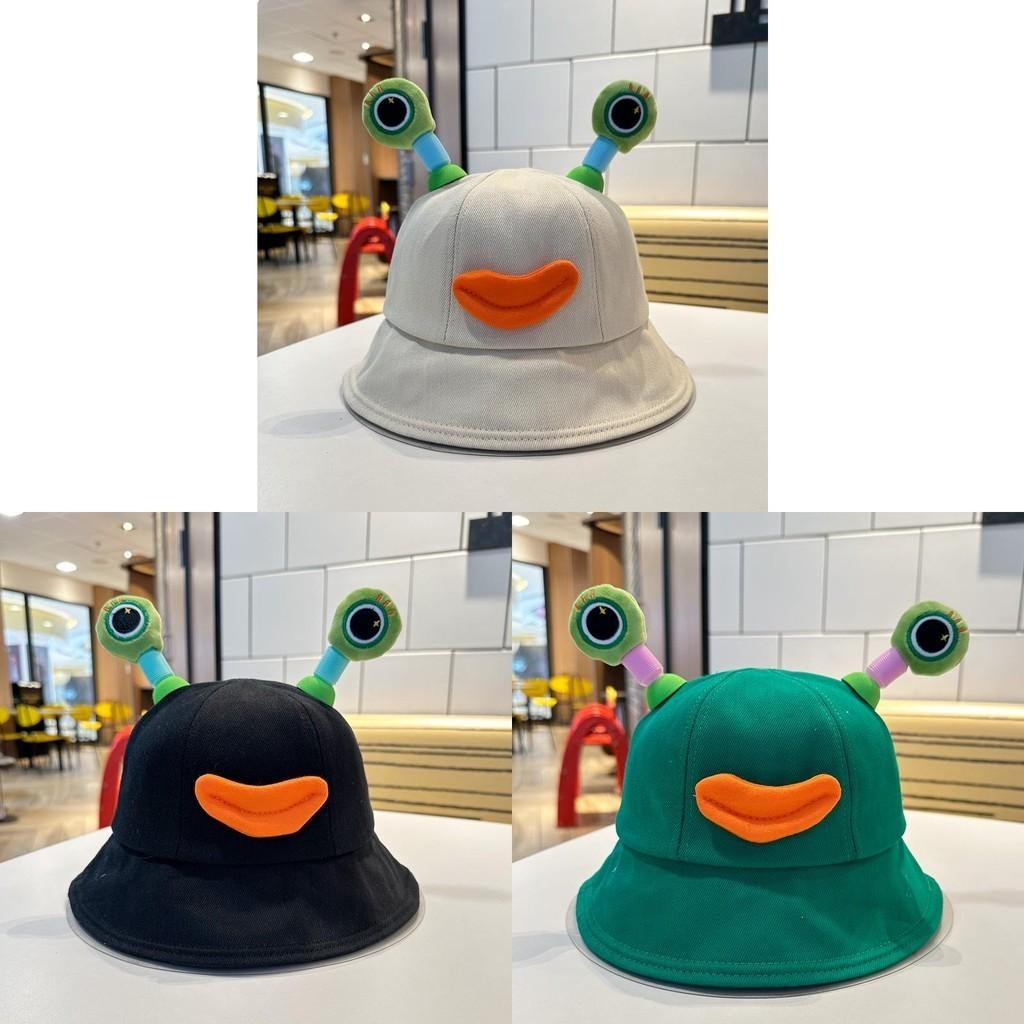 Cute Frog Eyes Glow Fisherman Hat Girls Spring Summer Sunshade Sunscreen Bucket Hat Lovely