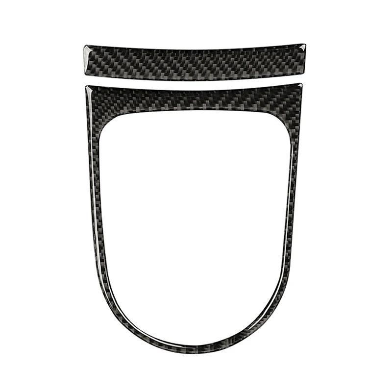 Car Gear Panel Cover Trim For Ford Mustang 2015 2016 2017 2018 2019 2020 Auto Interior Carbon Fiber Black Mouldings Accessories