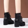 Fashion Women's Fashion Boots Side Zip High Heels Round Head Thick Heel Wear Resistant Boots Outdoor Daily Commute Women Shoes