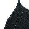 Summer Women's Knitted Beach Holiday Hollow Out Dresses Swimwear Seaside Cover Up Halter Dress