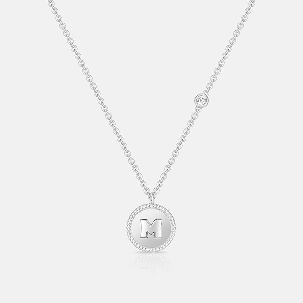 Mom & Kids Silver White Necklace 37Cm A221Sn1502Wpa .