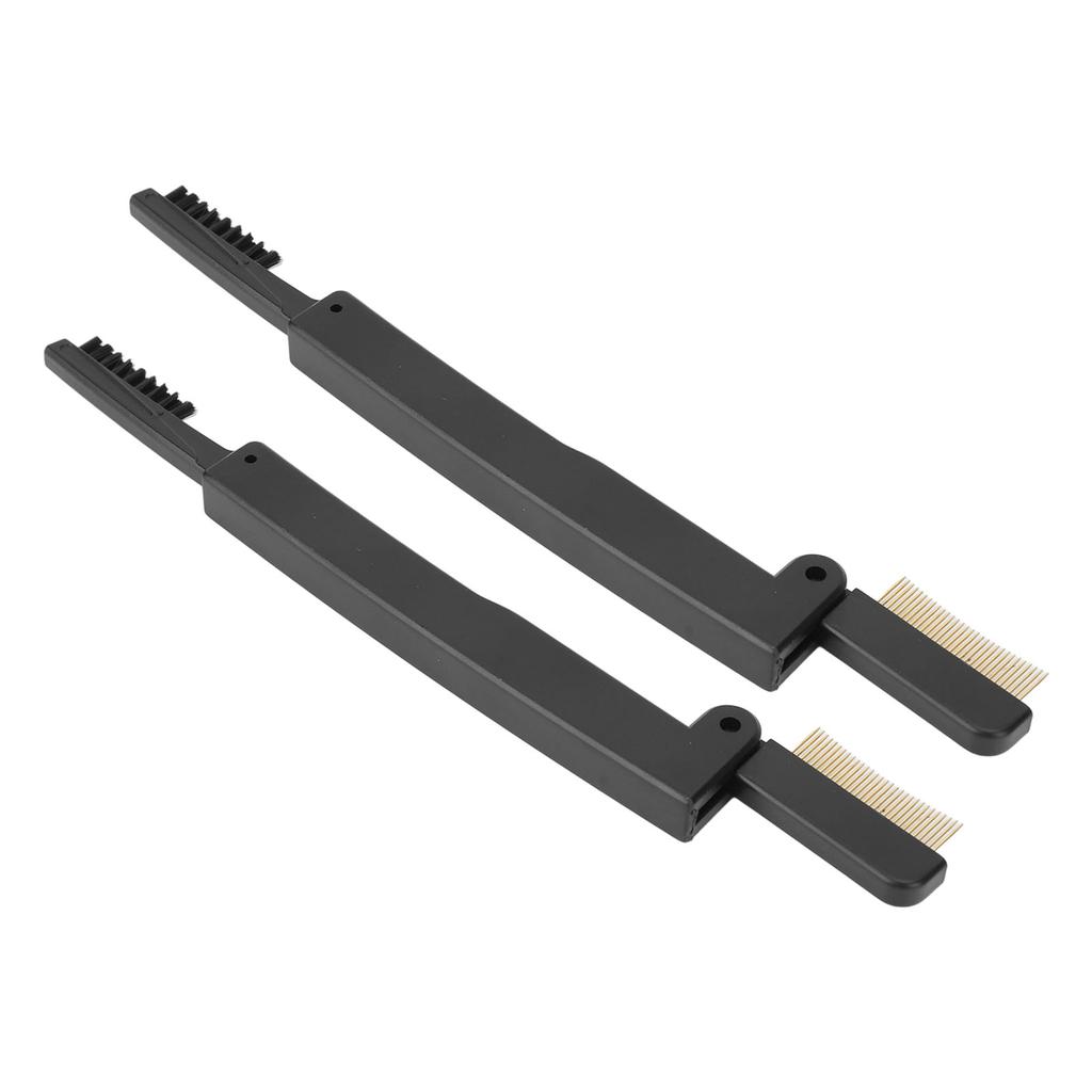 2 buc. Pliabil Pieptene pentru Gene și Sprâncene Metalic Portabil Dinti Dublă Față Perie pentru Îngrijirea Sprâncenelor