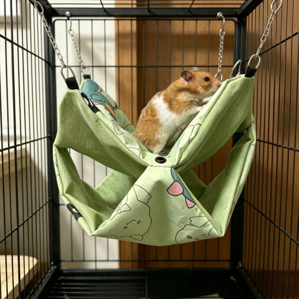 Double Layer Small Pet Hammock Waterproof Skin-Friendly Hamster Sleeping Bag Wear Resistant Breathable Hanging Nest