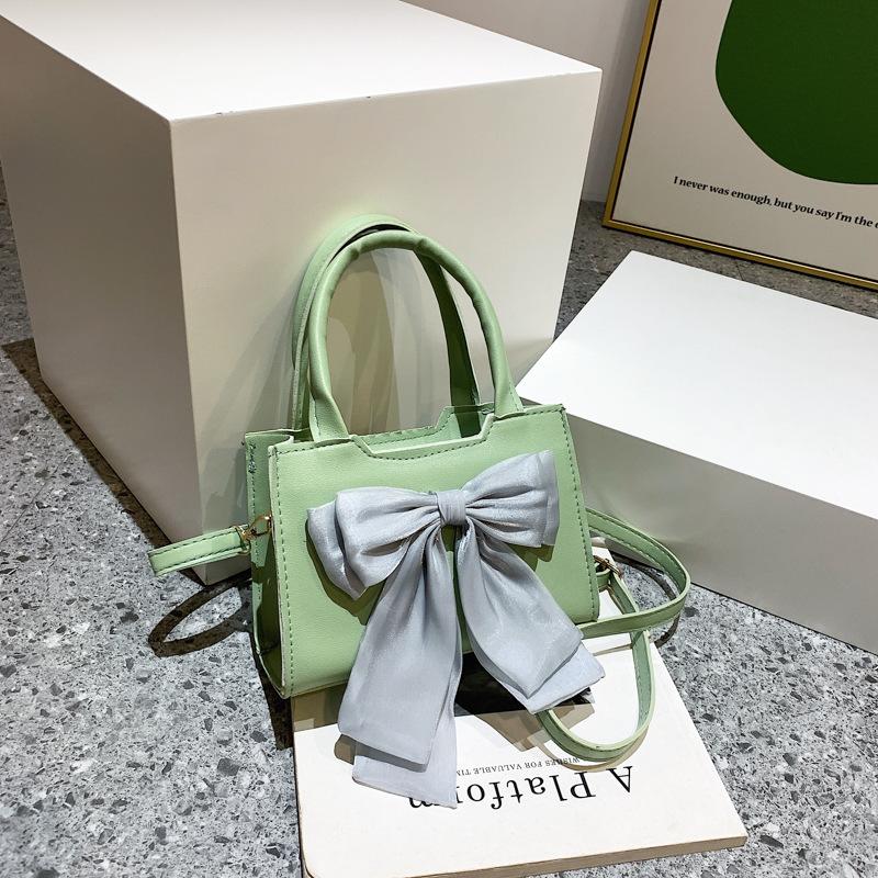 

Autumn small bag women s bow handbag new fashionable fresh simple shoulder messenger women s bag