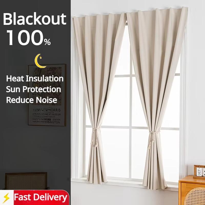 Łatwa Instalacja Samoprzylepne 100% Zaciemniające Zasłony do Salonu Krótkie Zasłony Sypialnia Kuchnia Przegrody Dźwiękoszczelne