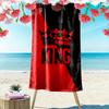 King or Queen Print Beach Towel, Large Soft Quick Dry Towel for Beach Camping Swimming