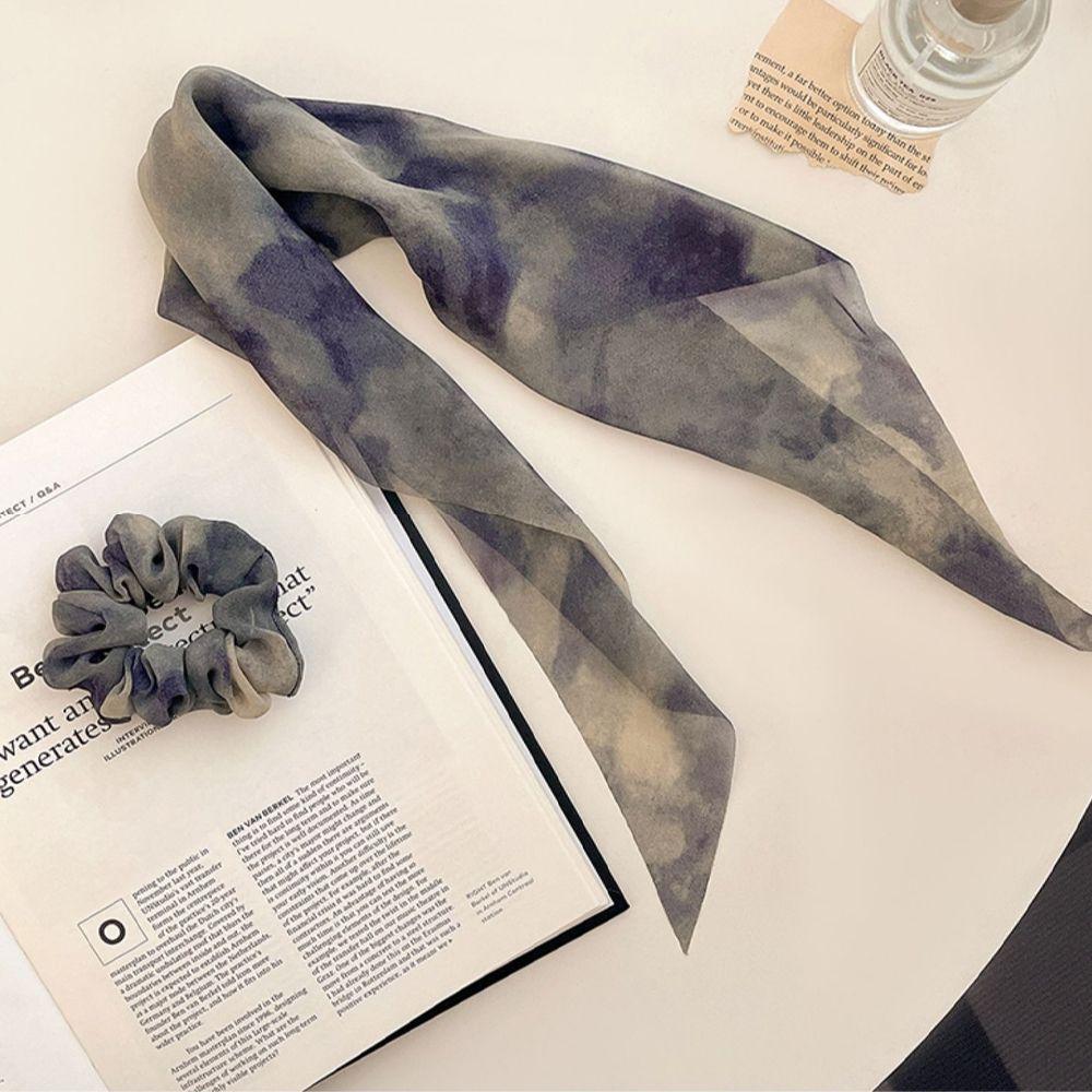 New Streamer Hair Accessories Women Bow Tie dye Scrunchies Ribbon Hair Bands Hair Ropes Hair Ties
