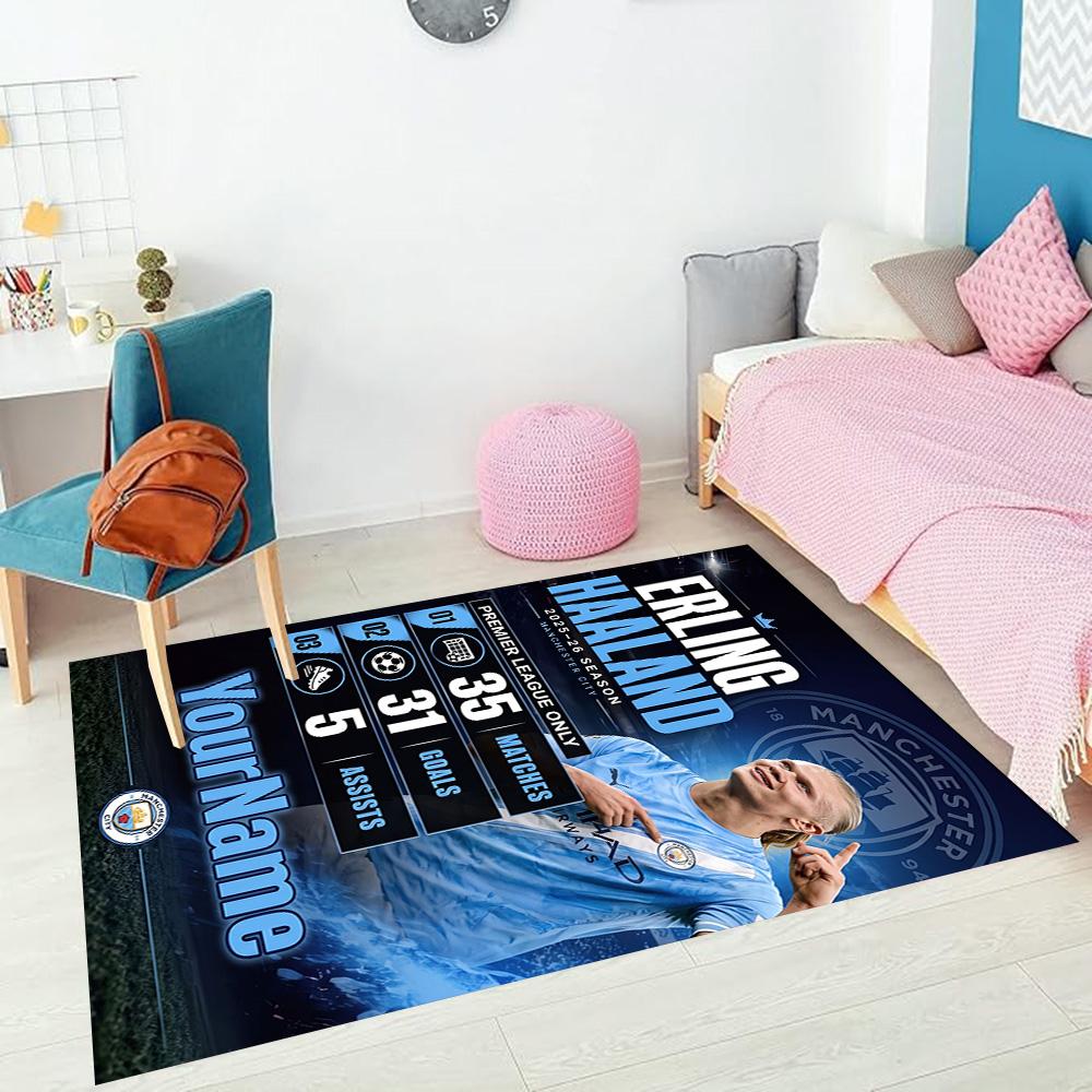 Haaland (3) Personalizza il tuo tappeto con nome, cuscino per sedia da ufficio, regalo per camera da letto, soggiorno di casa.