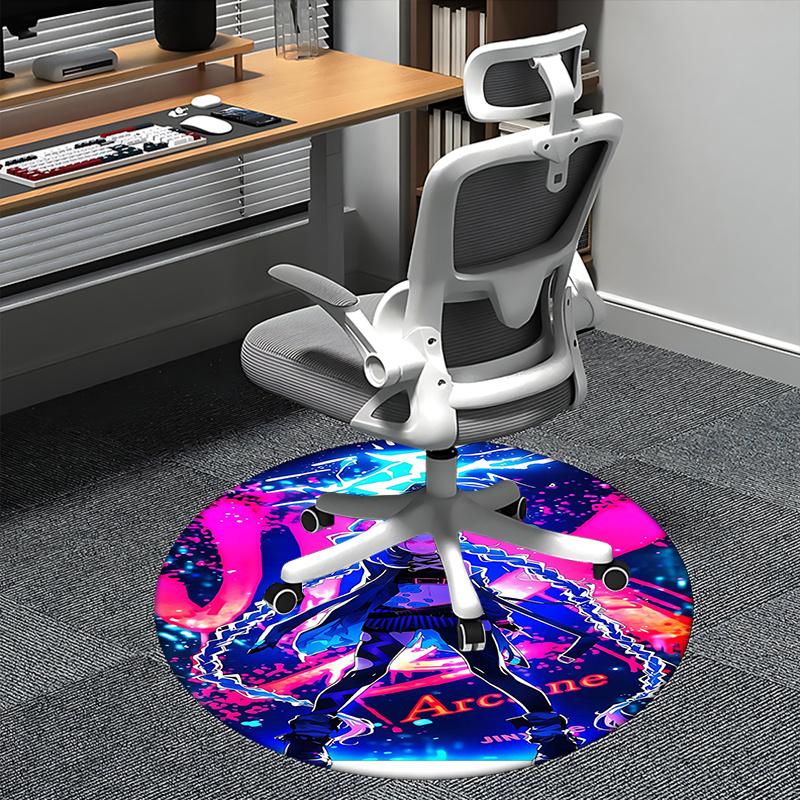 

Jinx (League of Legends) Chair mat Round Rug Office carpet, Non slip, Suitable for Living Rooms, Bedrooms Decor 1205535a 80cm by 80cm
