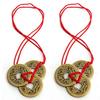 3-Piece Set Auspicious Amulet Collection Chinese Feng Shui Coins for Wealth and Luck, Brass Money Coin