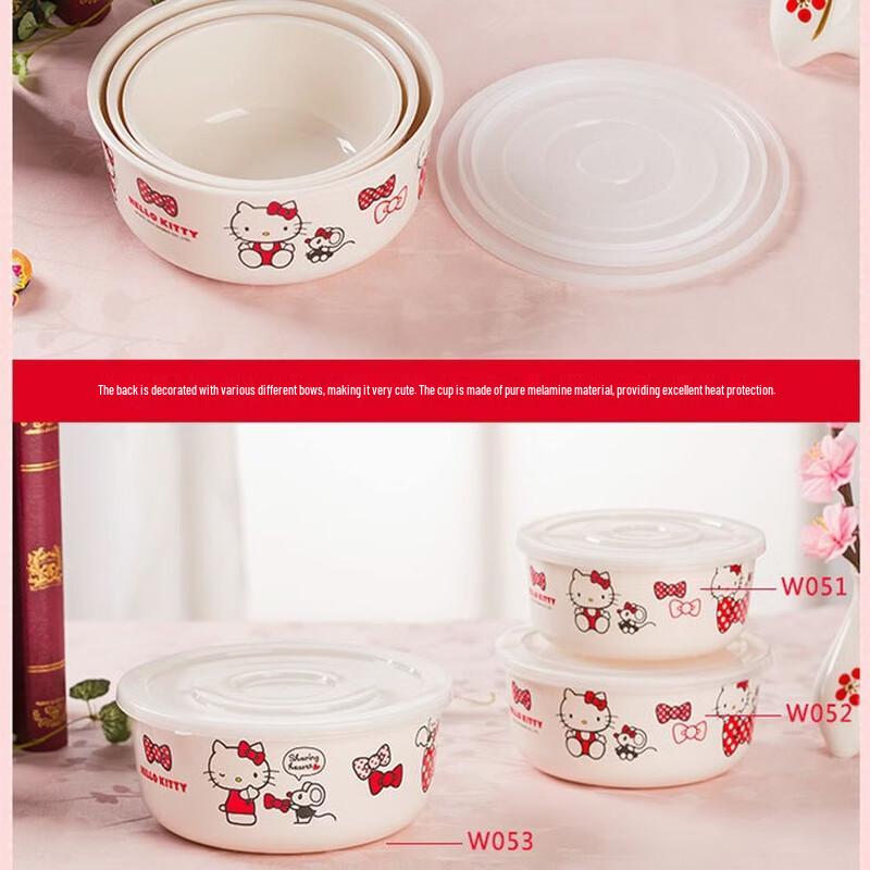 Детская меламиновая миска для хранения еды Hello Kitty