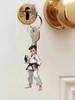 Cute 2D Taekwondo Boy Acrylic Keychain Durable Cartoon Style Key Accessories Thanksgiving and Other Perfect Gifts