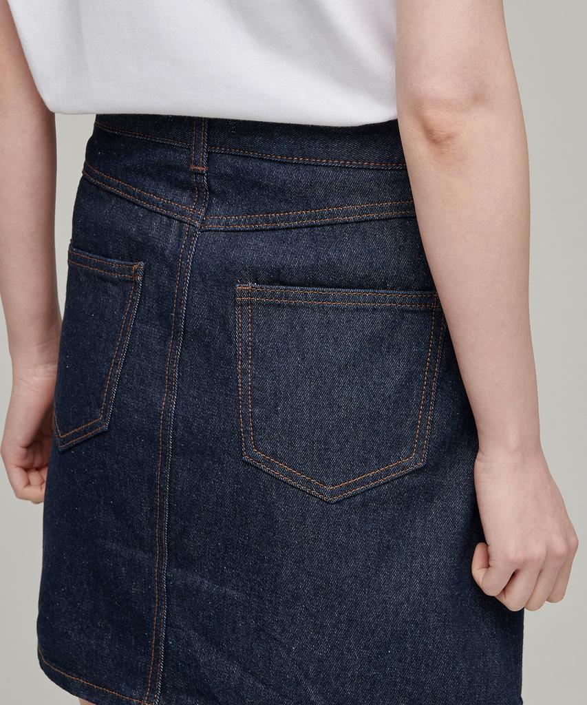 Musinsa Standard Woman Women'S Denim Mini Skirt [Deep Indigo]