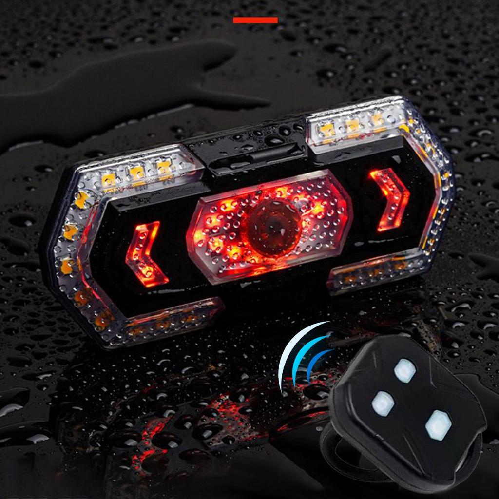 Bike Tail Light 5 Modes Waterproof Turn Signals with Remote Bike Rear Light LED Taillights for Road Mountain Electric Scooter