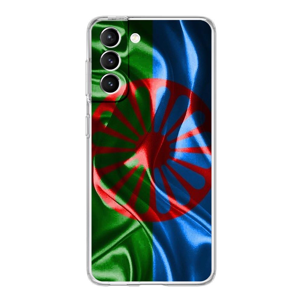 

Gypsy Flag Sinti&Romanies Phone Case For Samsung Galaxy S25 S24 Plus S23 FE S22 S21 S20 Ultra 5G S10 S10E Soft Clear Cover Samsung S25